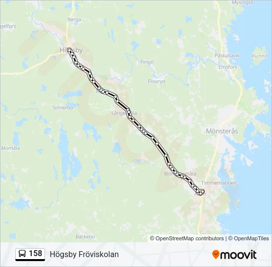 158 Bus Line Map