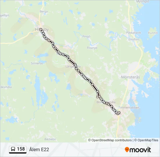 158 Bus Line Map