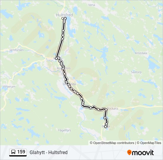 159 bus Line Map