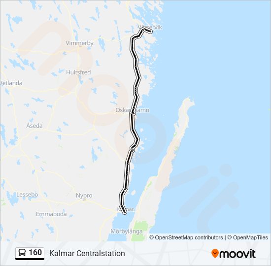 160 bus Line Map