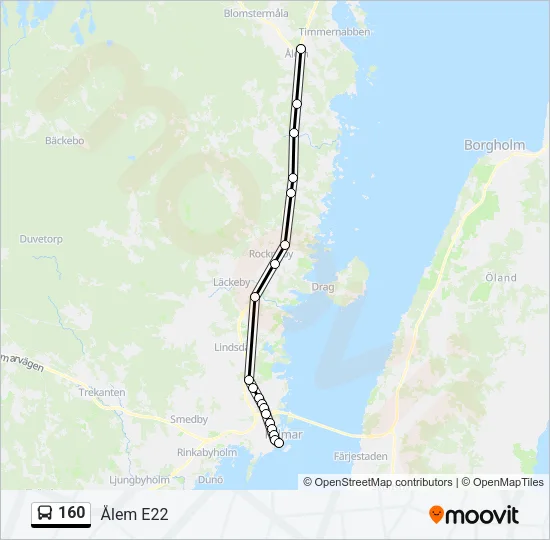 160 Bus Line Map