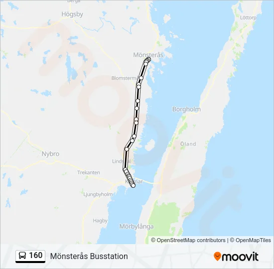 160 Bus Line Map