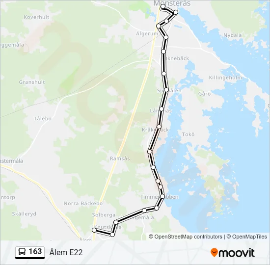 163 Bus Line Map