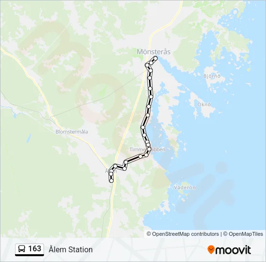 163 Bus Line Map