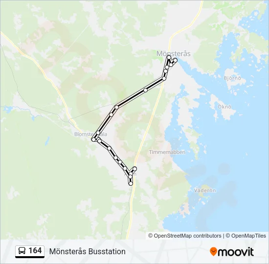 164 Bus Line Map