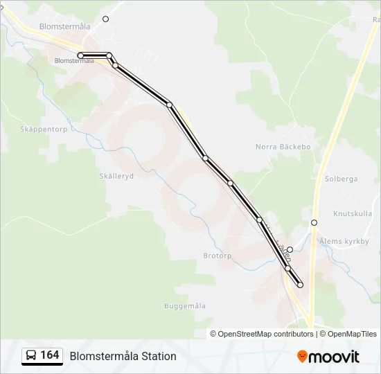 164 Bus Line Map