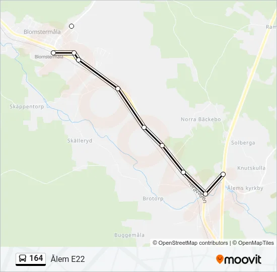 164 Bus Line Map