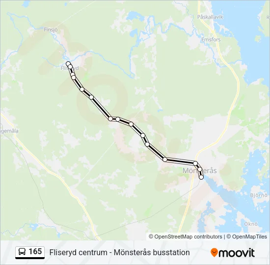 165 Bus Line Map