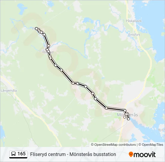 165 Bus Line Map