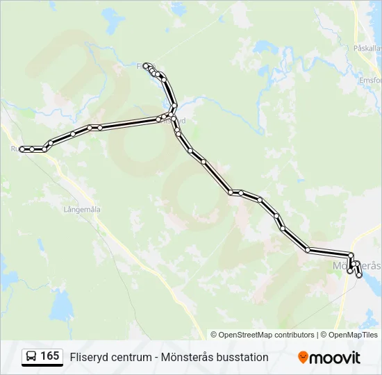 165 Bus Line Map