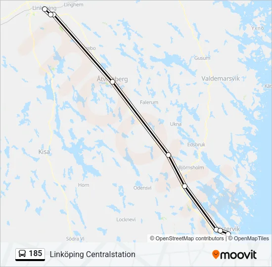 185 Bus Line Map