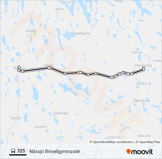 325 bus Line Map