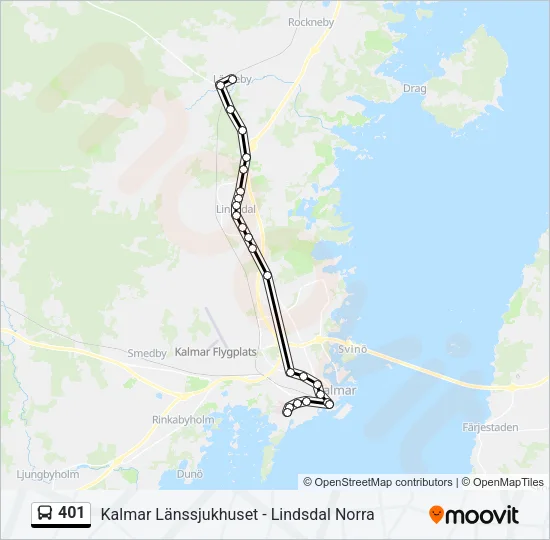 401 Bus Line Map