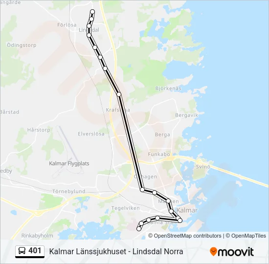 401 Bus Line Map