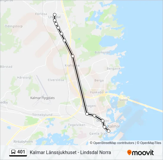 401 Bus Line Map