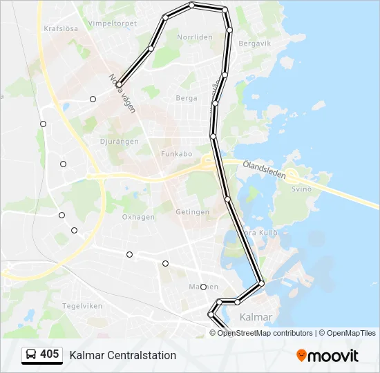 405 Bus Line Map