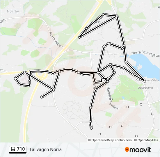 710 Bus Line Map
