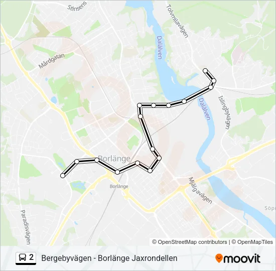 2 Bus Line Map