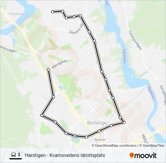 3 Bus Line Map