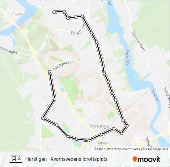 3 Bus Line Map