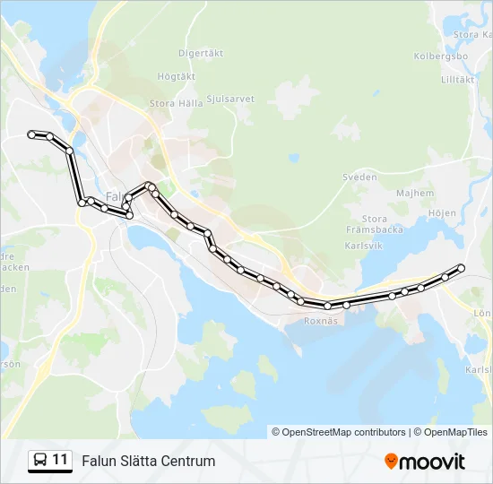 11 Bus Line Map