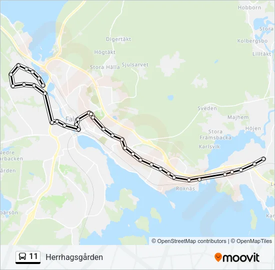 11 Bus Line Map
