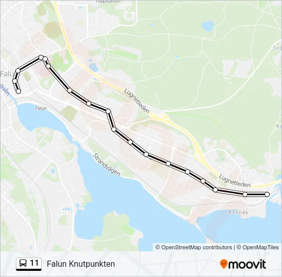 11 Bus Line Map