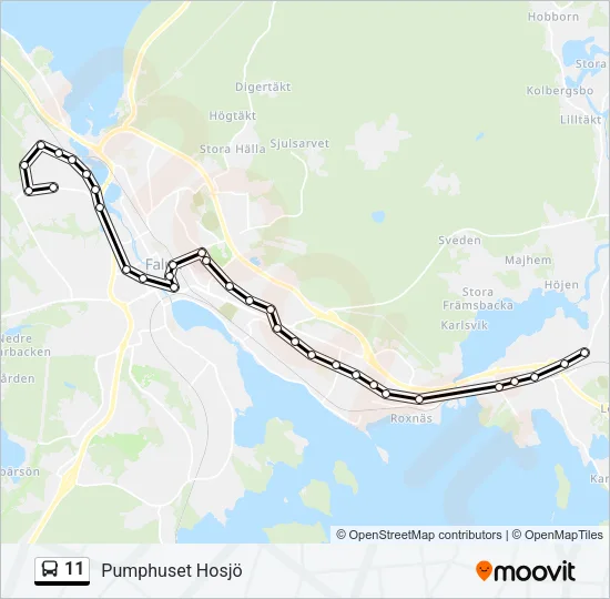 11 Bus Line Map