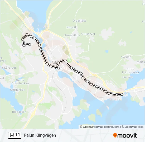 11 Bus Line Map