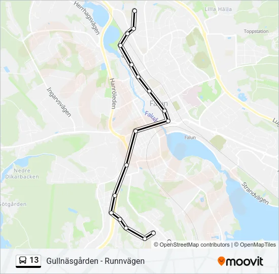 13 Bus Line Map