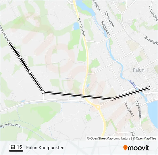 15 Bus Line Map