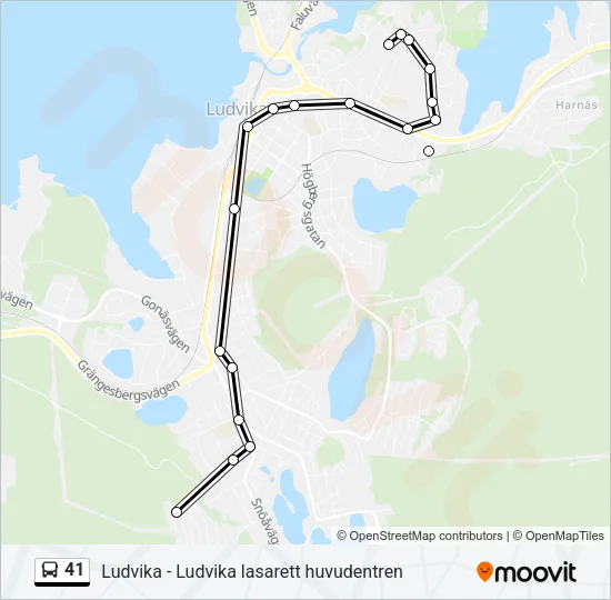 41 Bus Line Map