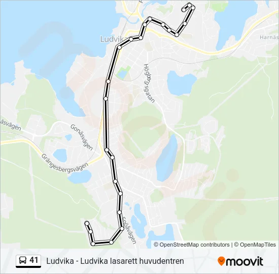 41 Bus Line Map