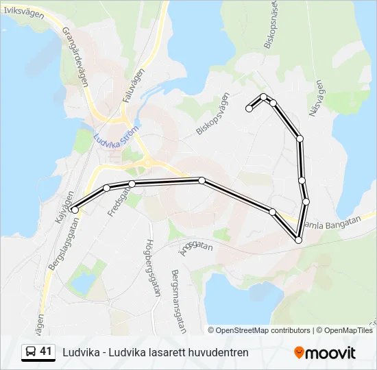 41 Bus Line Map