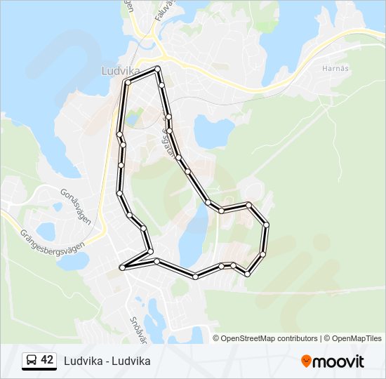 42 bus Line Map