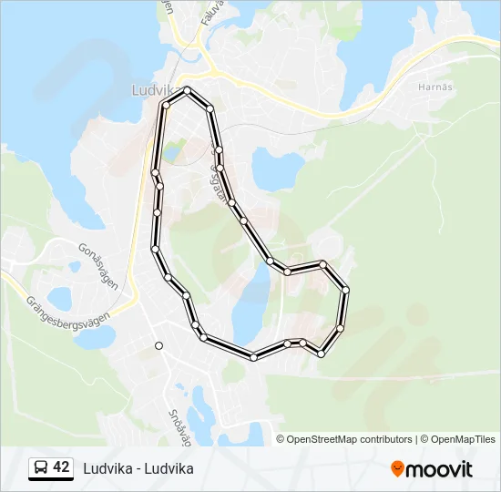 42 Bus Line Map