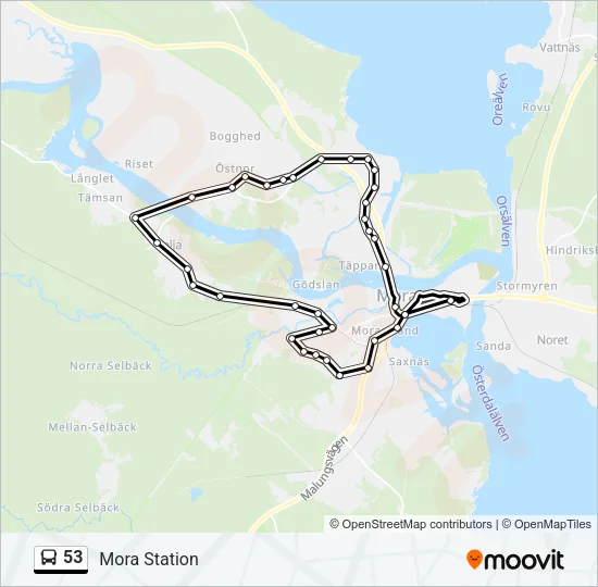 53 Bus Line Map