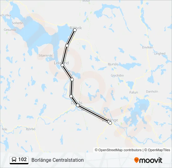 102 Bus Line Map
