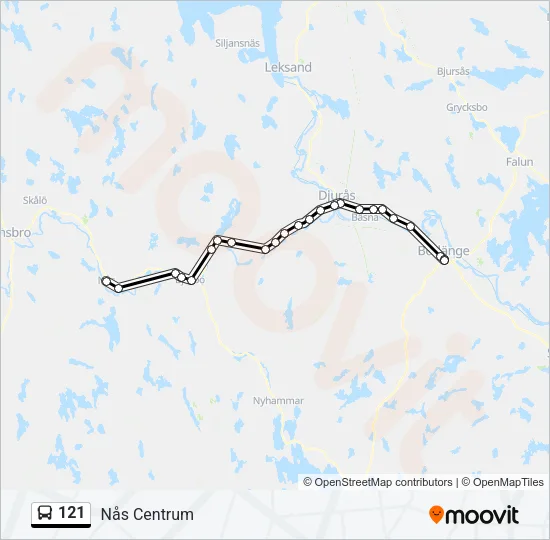 121 Bus Line Map
