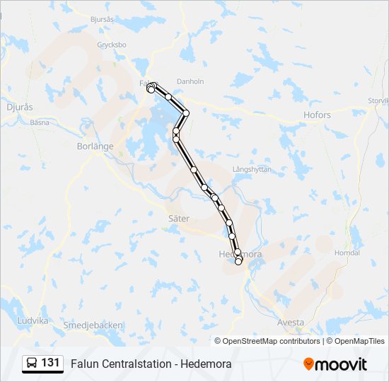 131 bus Line Map