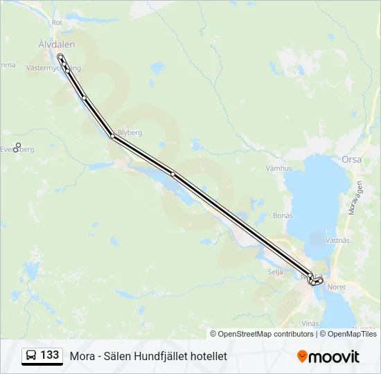 133 Bus Line Map