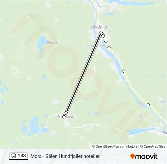 133 Bus Line Map