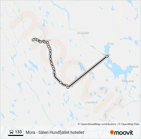 133 Bus Line Map