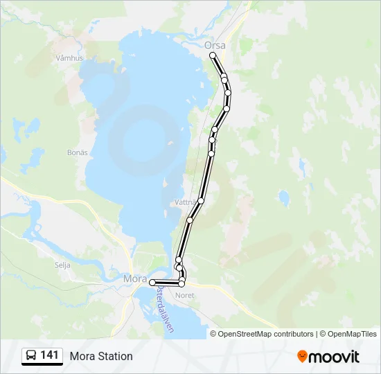 141 Bus Line Map