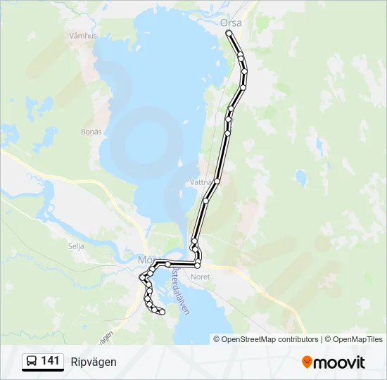 141 Bus Line Map