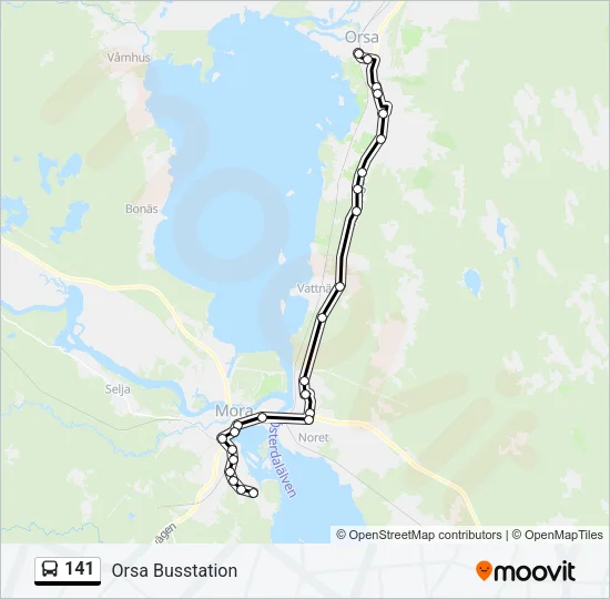 141 Bus Line Map