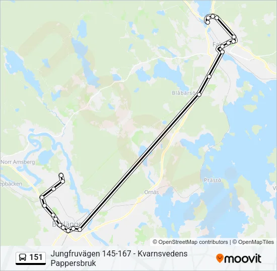 151 Bus Line Map