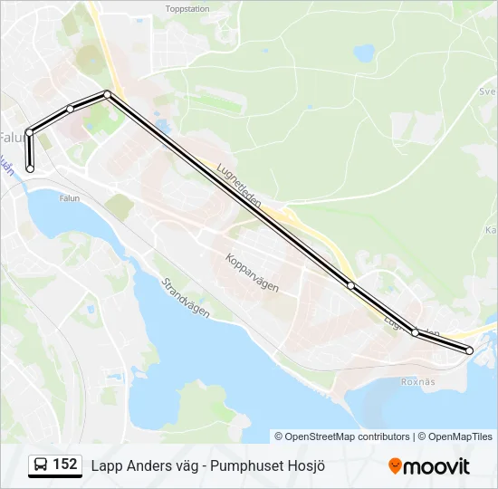 152 Bus Line Map