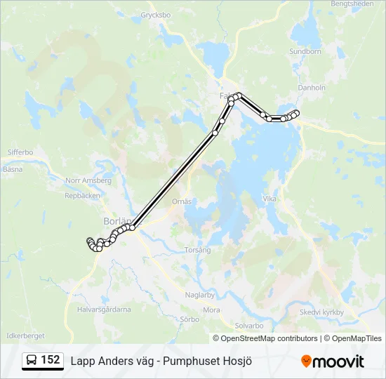 152 Bus Line Map