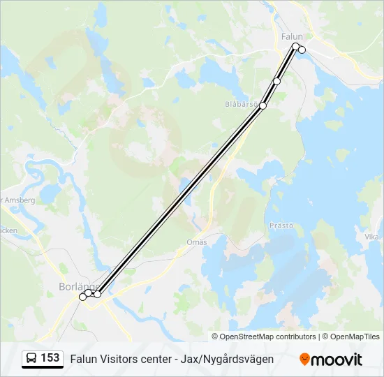 153 Bus Line Map
